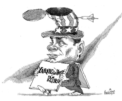 Caricatura Correa y BM